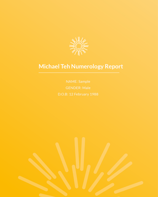Michael Teh Numerology Report & Consultation